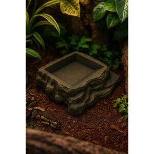 Stone Layered Reptile Water Dish • Terrarium Tank Bowl for Geckos & Lizards